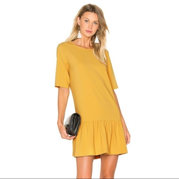 SUNCOO | Dresses | Suncoo Robe Caramel Mustard Yellow Dress T Sm 6 ...